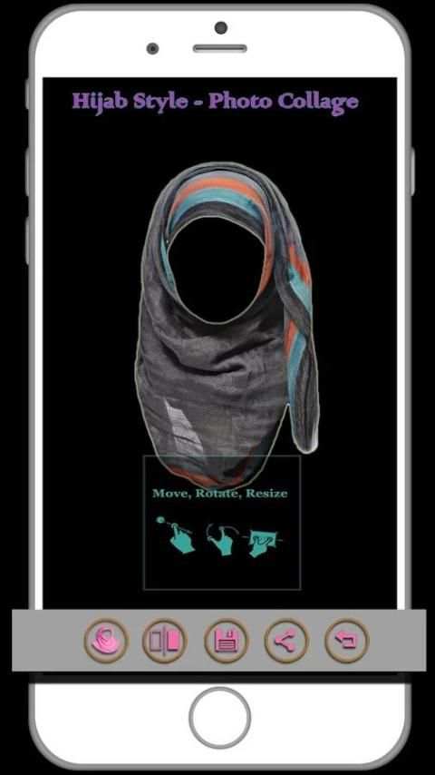 hijab style photo collage скриншот 3