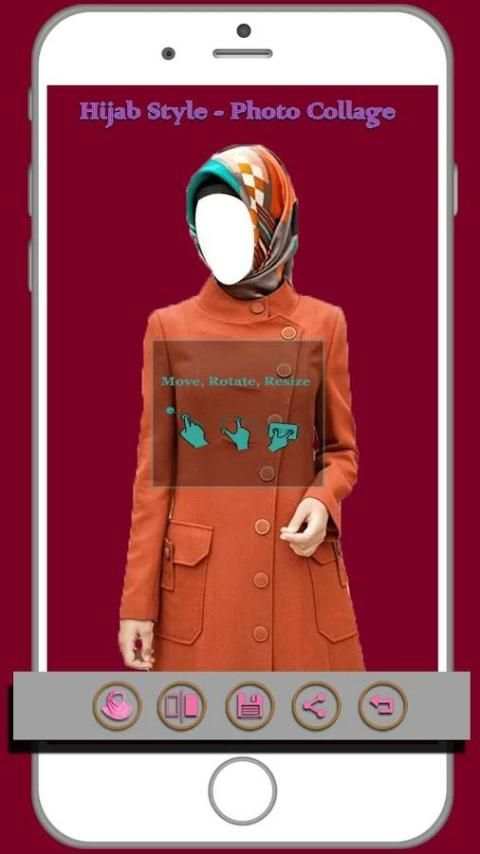 hijab style photo collage скриншот 1