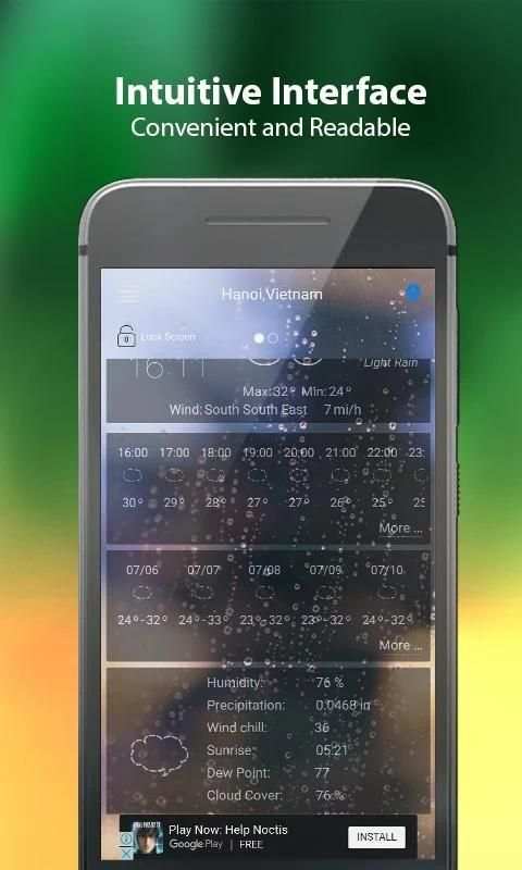 Daily Weather Forecast - Clock and Weather Widget скриншот 4