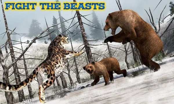 Forest Snow Leopard Sim 14 تصوير الشاشة