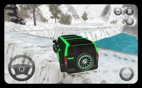 Snow Track: Offroad SUV Prado Driving Simulator 3D screenshot 2