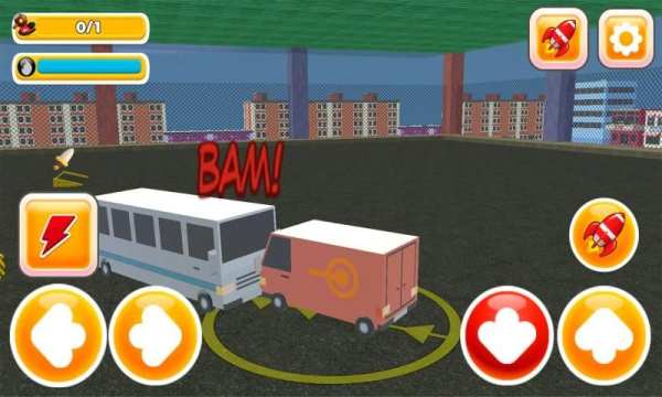 Blocky Bus Battle: Holo Rider 3D скриншот 3