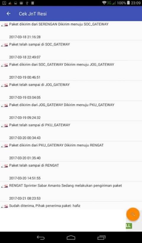 Cek J&t ( Jnt ) Resi Barcode screenshot 1