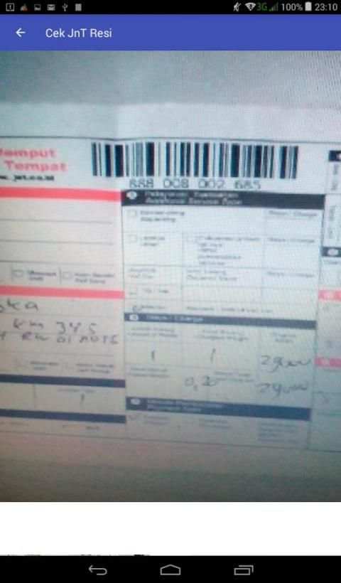 Cek J&t ( Jnt ) Resi Barcode screenshot 2