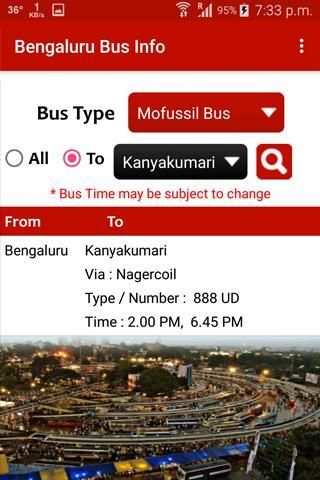 Bangalore Bus Info screenshot 1