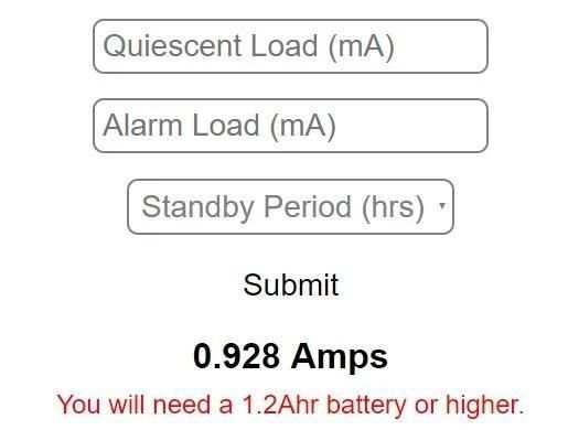 Fire Alarm Battery Load Test Calculator screenshot 3