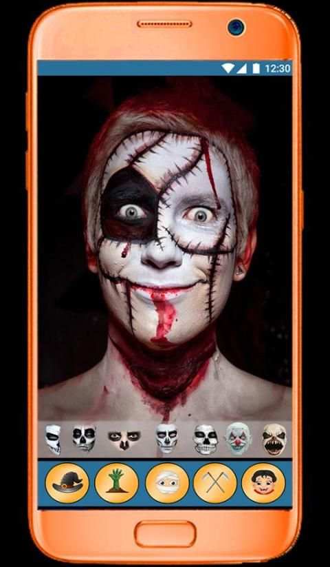 Halloween Makeup Face Changer 3 تصوير الشاشة