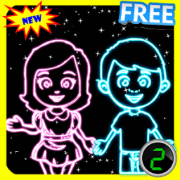 Glow And Draw And Coloring my town иконка