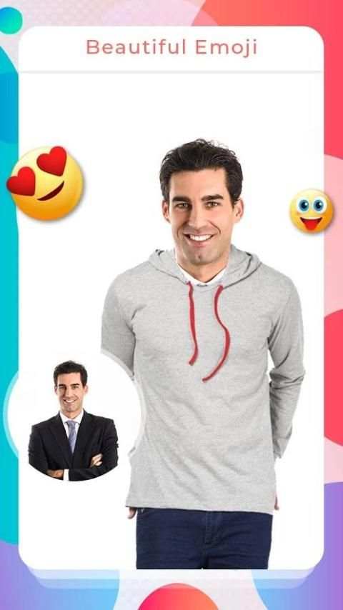 Men Sweatshirt Photo Suit - Photo Montage screenshot 3