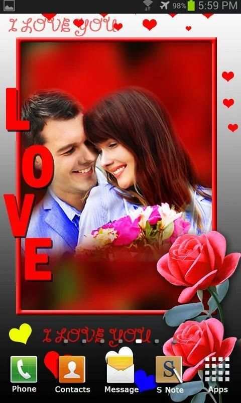 Love Photo Frames Animated LWP 4 تصوير الشاشة
