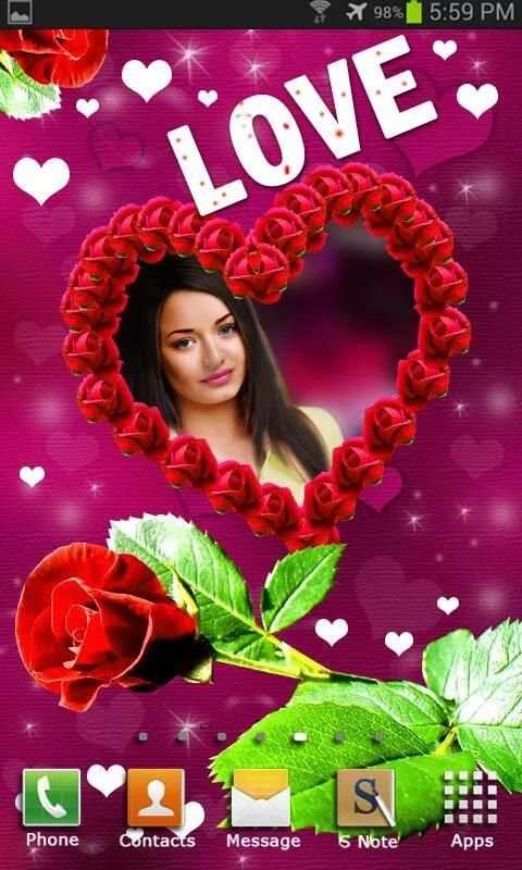 Love Photo Frames Animated LWP 3 تصوير الشاشة