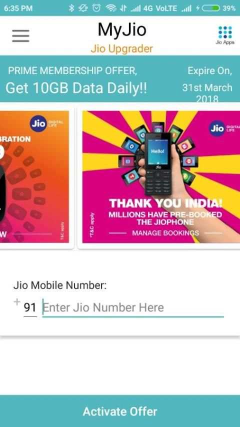 Upgrade Jio screenshot 1