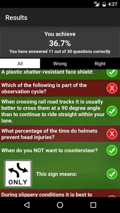 DMV Motorcycle Practice Test Free स्क्रीनशॉट 3