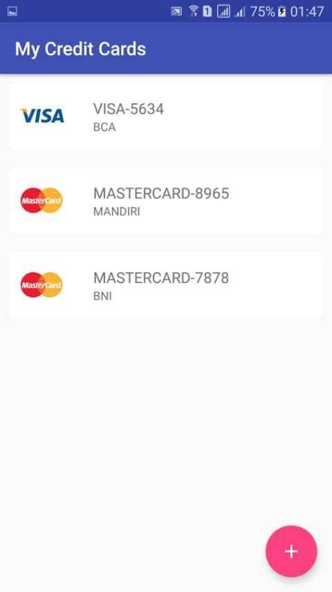 My Credit Cards स्क्रीनशॉट 2