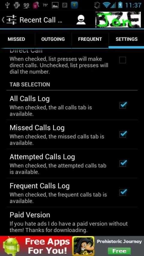 Recent Call Log скриншот 1