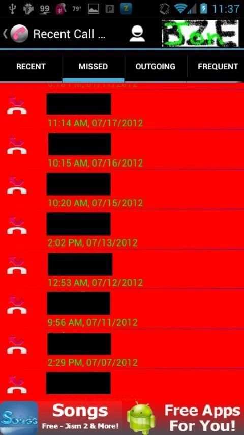 Recent Call Log скриншот 4