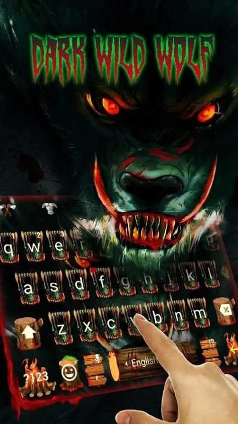 Dark Wolf Keyboard Theme for Android screenshot 4