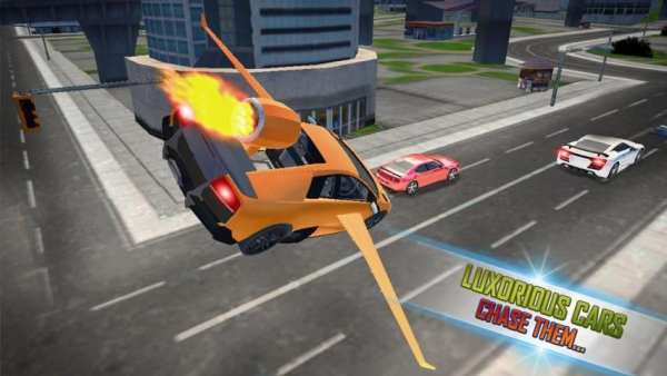 Flying Car Driving Stunt and Shooting Simulator screenshot 5