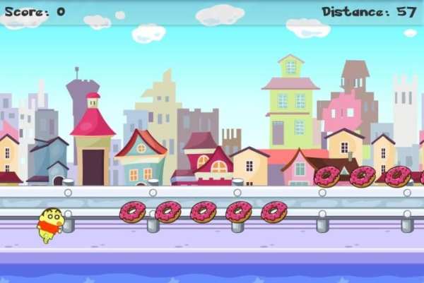 Permainan Shin: Pelari Kasukabe screenshot 1