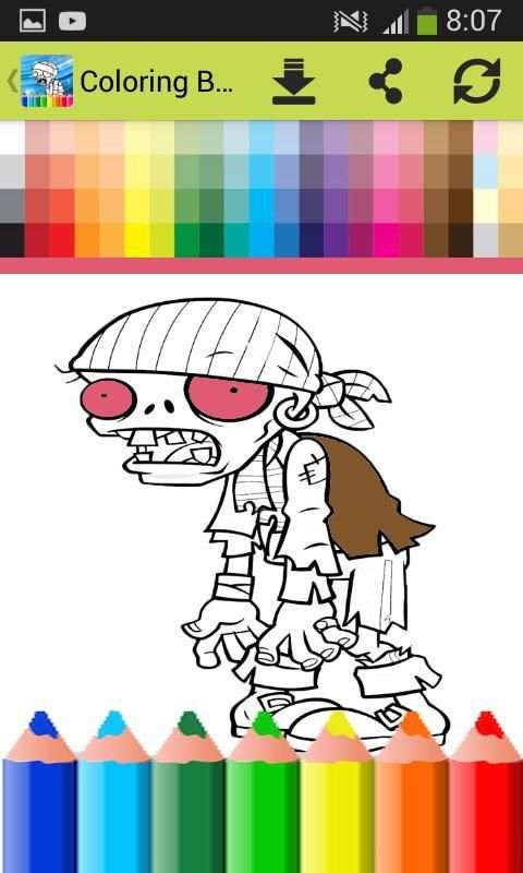 Coloring Book For Zombie and plants screenshot 4
