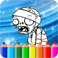 Coloring Book For Zombie and plants logo