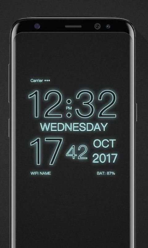 WP Clock - Digital Clock Wallpaper скриншот 5