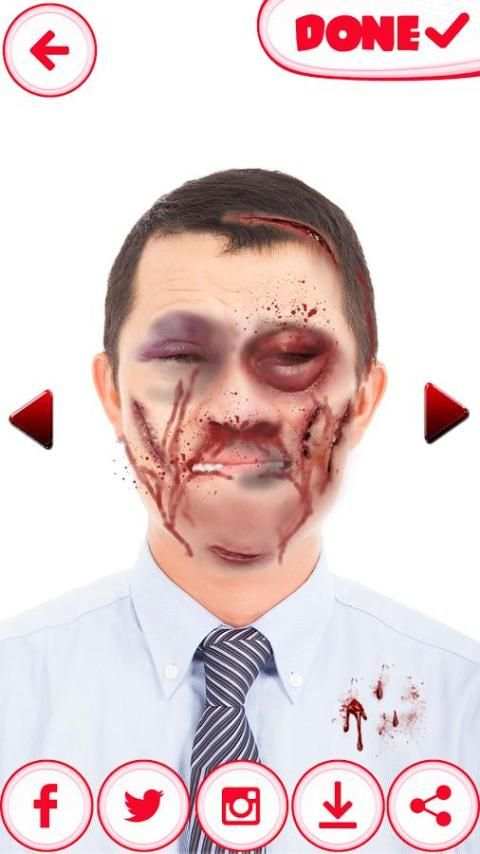 Bruised Face - Fake Injury Photo Editor screenshot 2