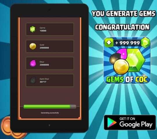 Unlimited Gems For Clash OF Clans Prank! screenshot 1