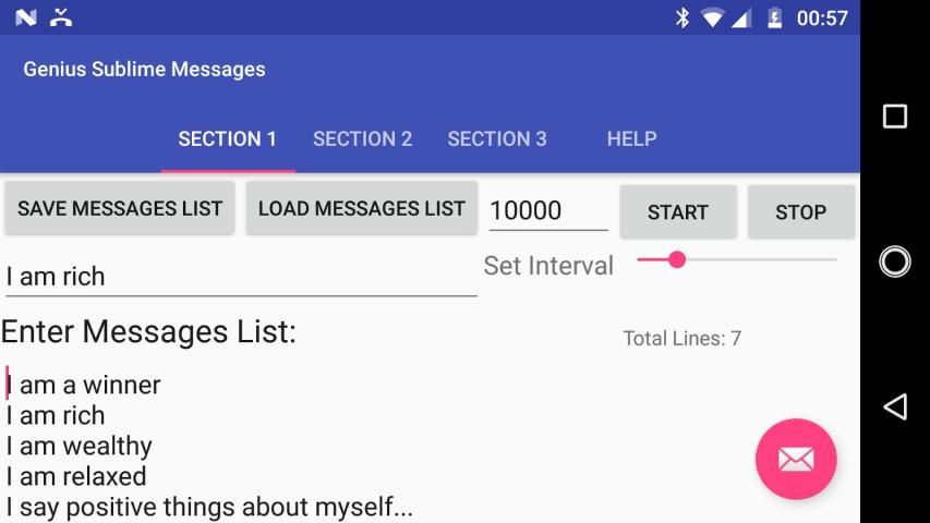 Genius Sublime Messages Free скриншот 2