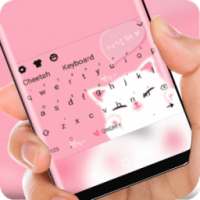 Kawaii Pink Kitty Wallpaper Cute Girl Keyboard on 9Apps