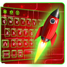red green rocket keyboard space light иконка
