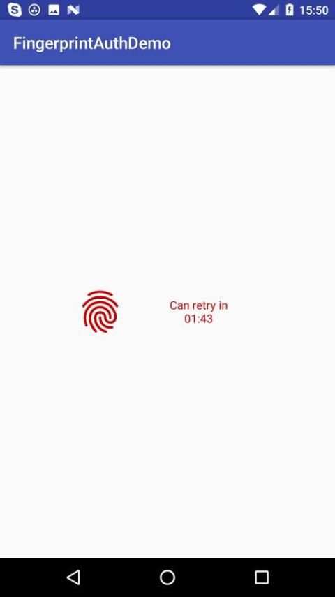 Fingerprint Auth Helper Demo स्क्रीनशॉट 1