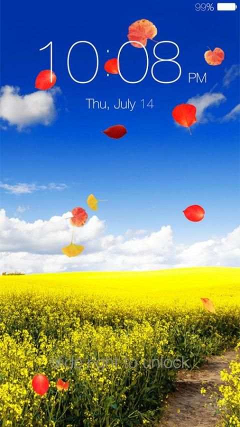 Autumn lock screen 3 تصوير الشاشة