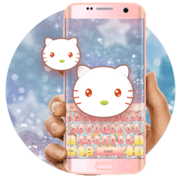 ikon Cute Pink kitty keyboard