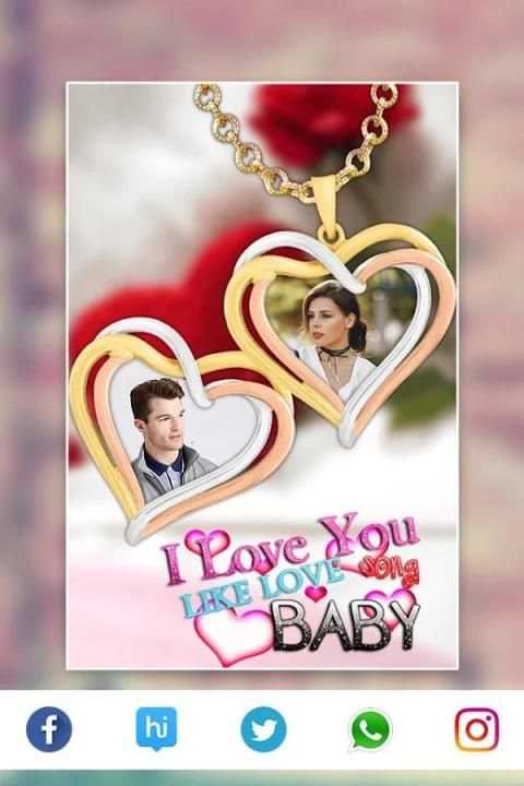 Romantic Love Locket Photo Frame скриншот 1