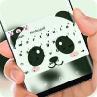 Cute Panda Face Keyboard Theme