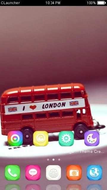 Cartoon London Bus Theme screenshot 1