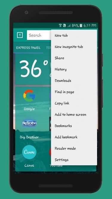 6G Browser screenshot 1