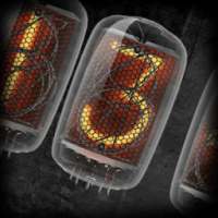 Animated Nixie clock widget