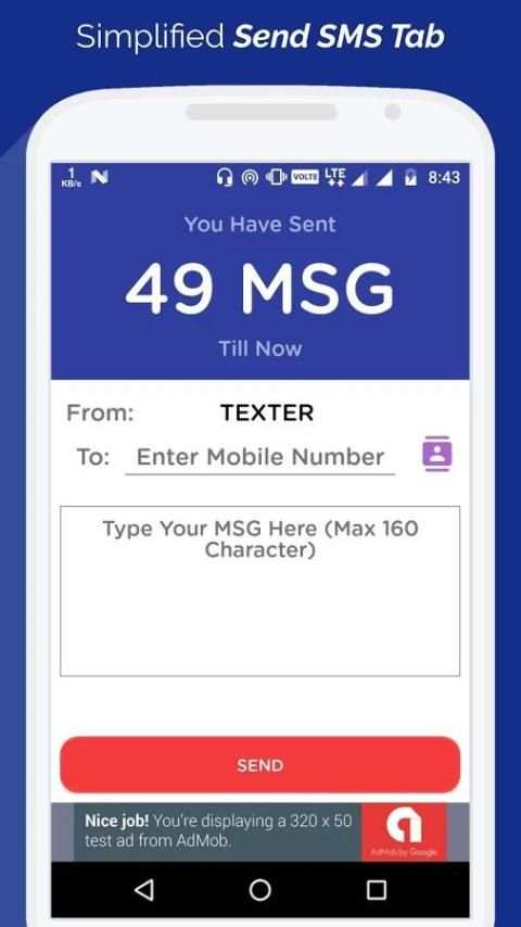 Texter - Earn Paytm Cash & Send Free SMS in India screenshot 3
