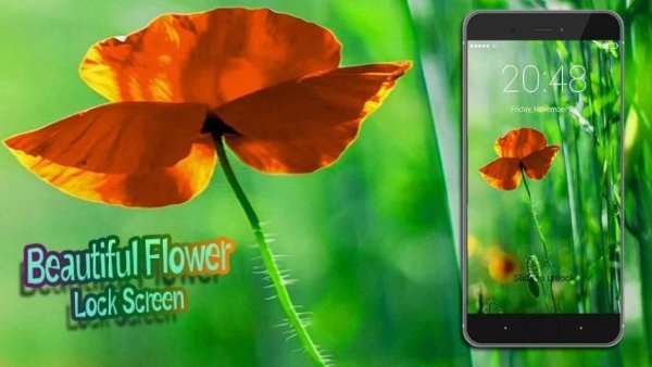 Beautiful Flower Lock Screen скриншот 4