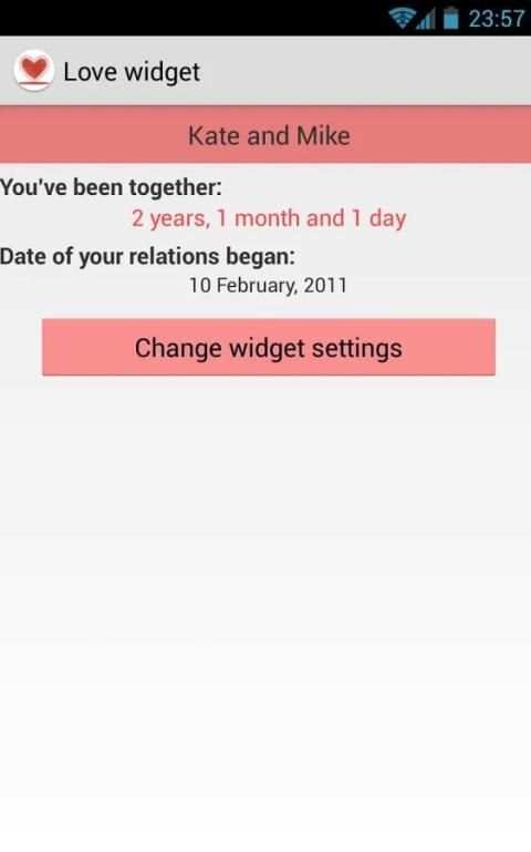 Love widget 2 تصوير الشاشة