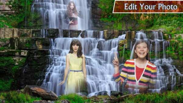 air terjun foto kolase campuran foto screenshot 5