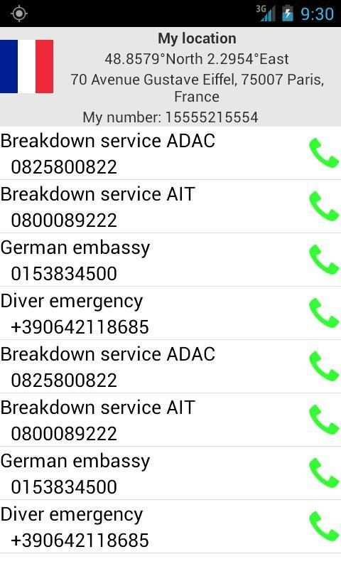 Mobile emergency call screenshot 6