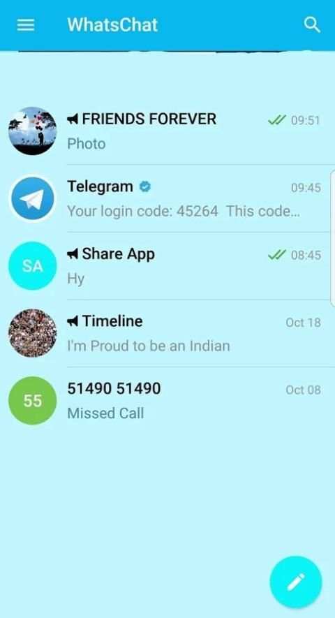 WhatsChat Messenger скриншот 1