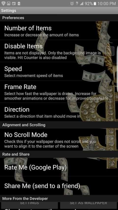 Money Rain Live Wallpaper 4 تصوير الشاشة