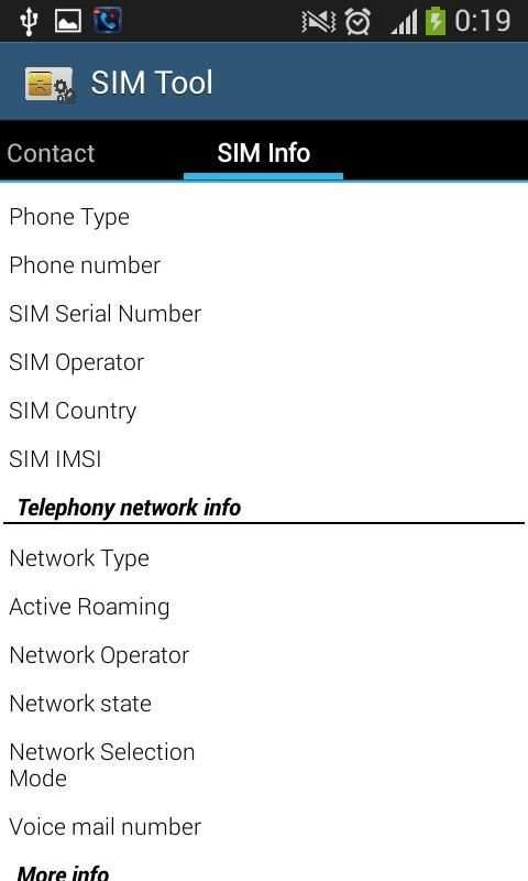 SIM card Toolkit manager application screenshot 1