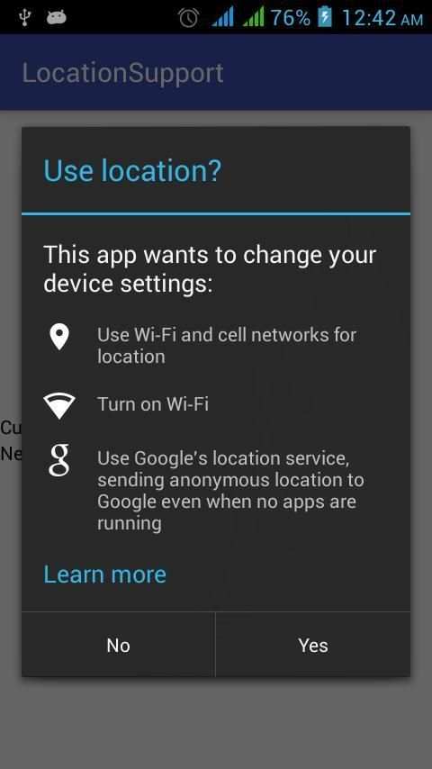 Location Support скриншот 3