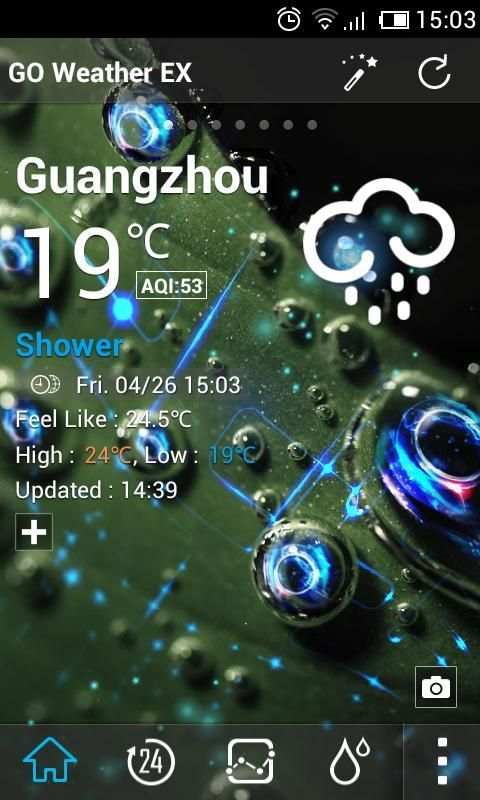Glittering Star Weather Widget скриншот 2