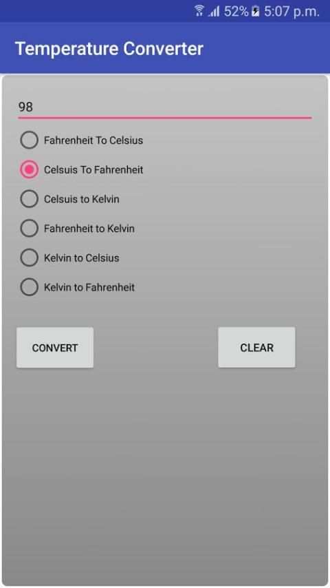 Temperature Converter स्क्रीनशॉट 1